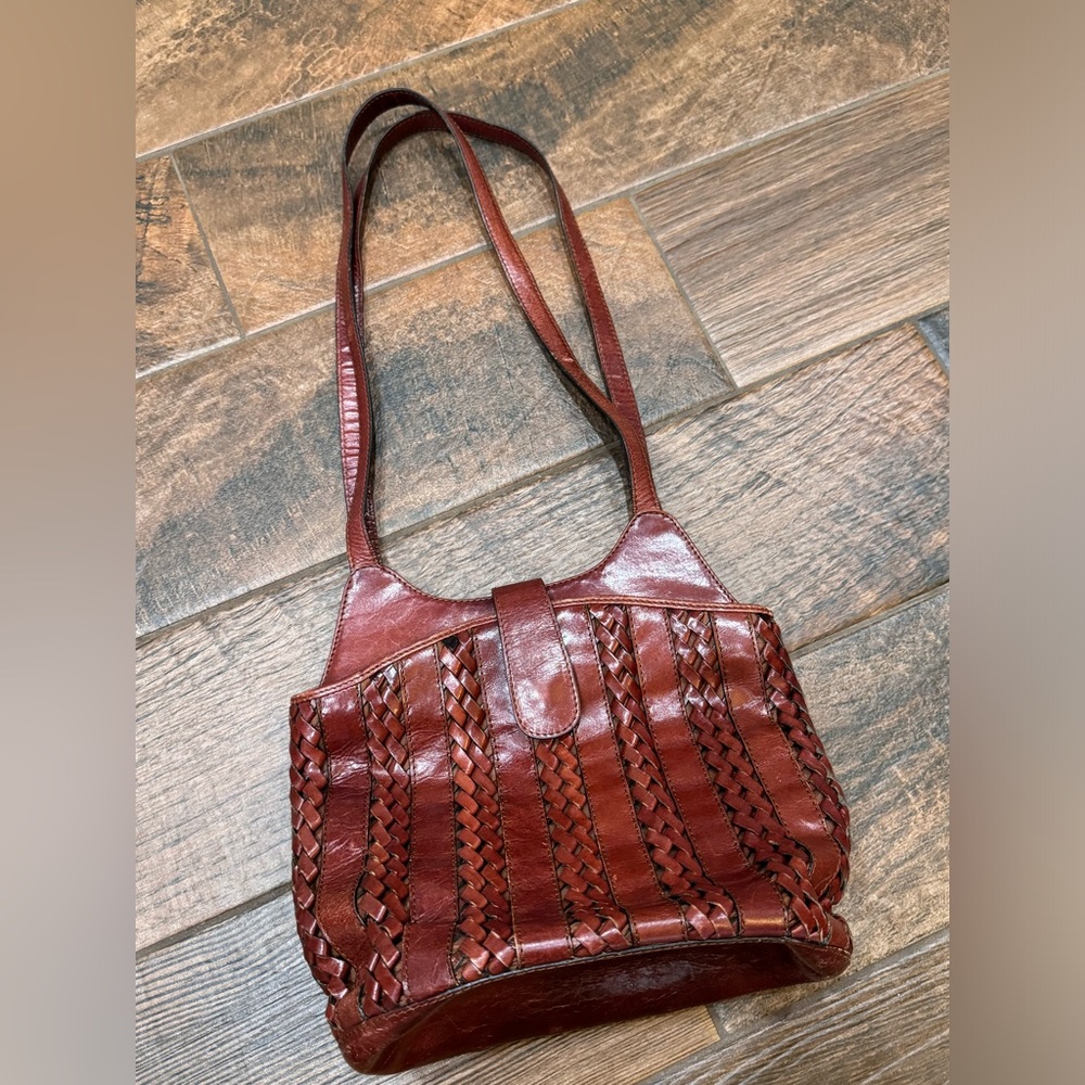 Etienne Aigner Vintage Woven Leather Bag